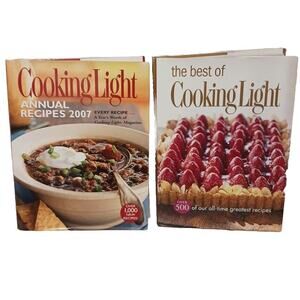 2 Cooking Light COOKBOOKS Hardcover Healthy BEST OF ANNUAL Big Book 1500 Recipes